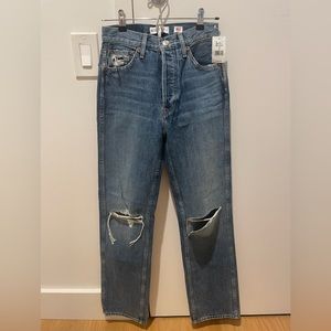Re/Done High Rise Loose Rigid Jeans